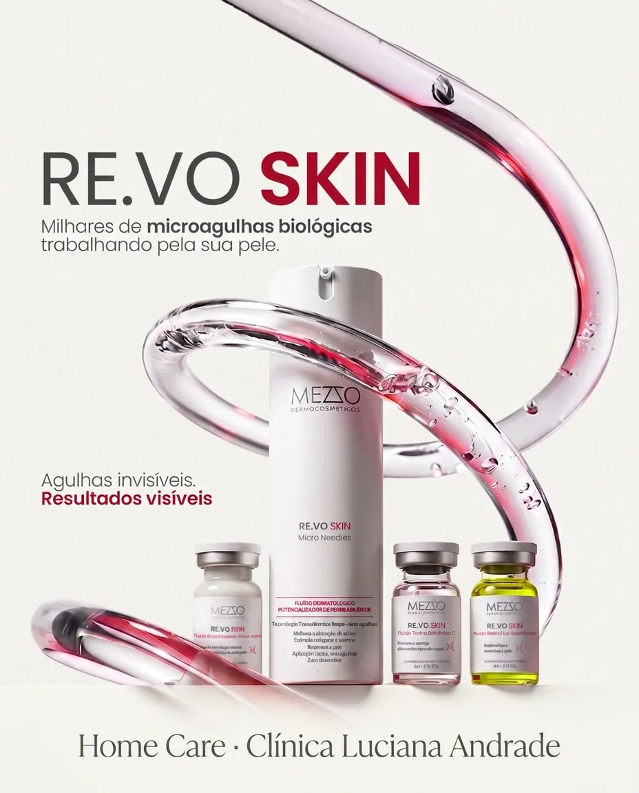 Protocolo facial RE.VO Skin na Clínica Luciana Andrade